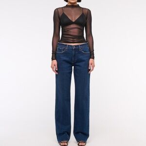 Abercrombie & Fitch Dark Low Rise Baggy Jeans